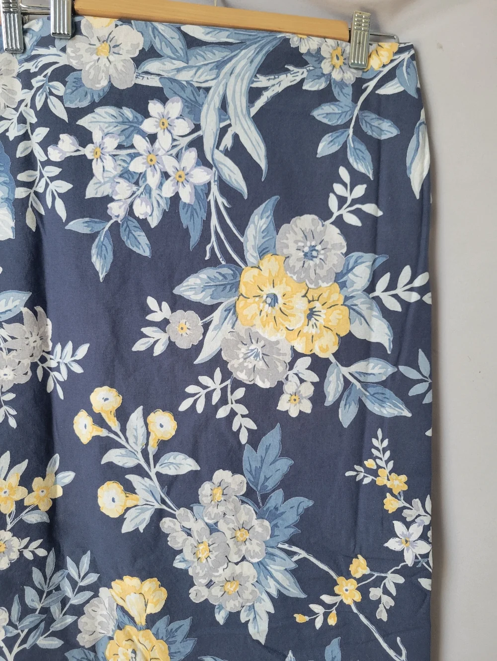 The Company Store Palmeros Floral Tablecloth Blue Yellow 70 x 120